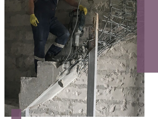 Демонтаж металлических и бетонных лестниц в Ростове-на-Доне