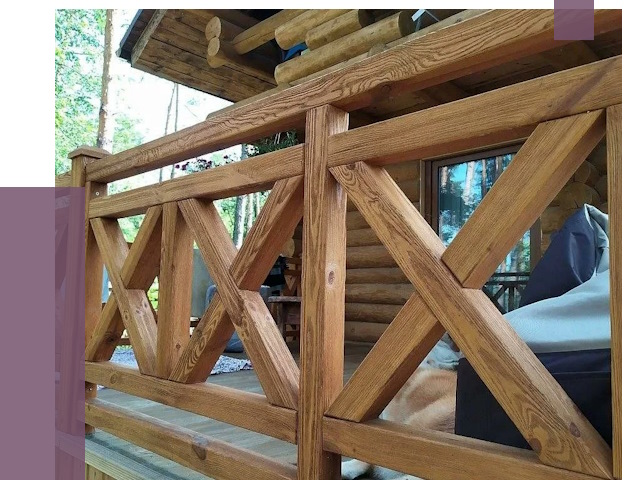 Деревянные перила под ключ в Ростове-на-Доне от 7822 руб. 