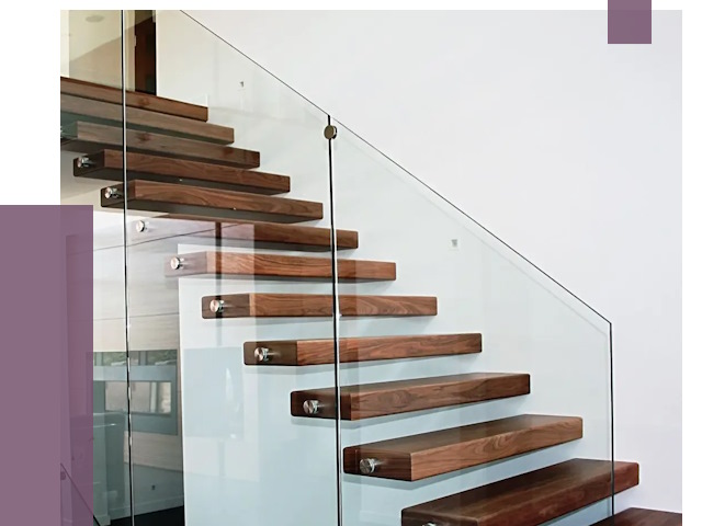 Стеклянные перила для лестницы в Ростове-на-Доне от 15122 руб.