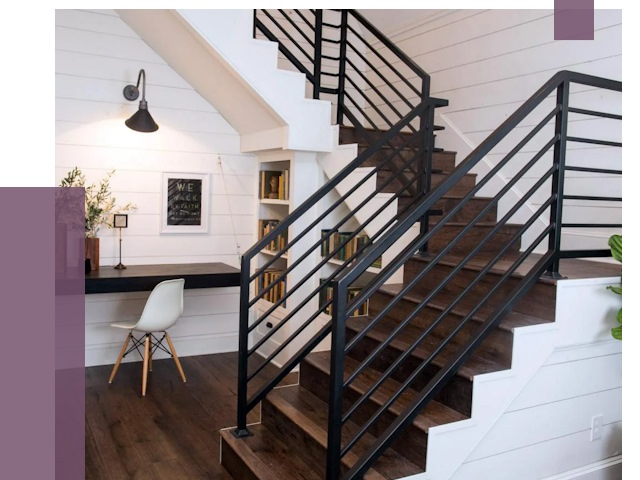 Перила для лестницы в доме в Ростове-на-Доне от 7561 руб. — ПРОЛЁТ-Рст