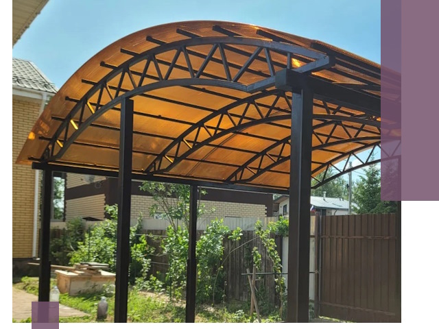 Изготовление навесов под ключ в Ростове-на-Доне из качественных материалов