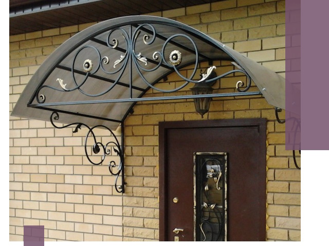 Изготовление козырьков из металла под ключ в Ростове-на-Доне