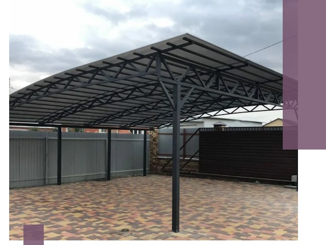 Недорогие навесы под ключ в Ростове-на-Доне — изготовление и монтаж