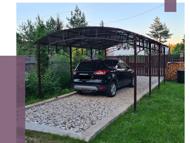 Навесы для автомобиля в Ростове-на-Доне от 13401 руб.  | ПРОЛЁТ-Рст