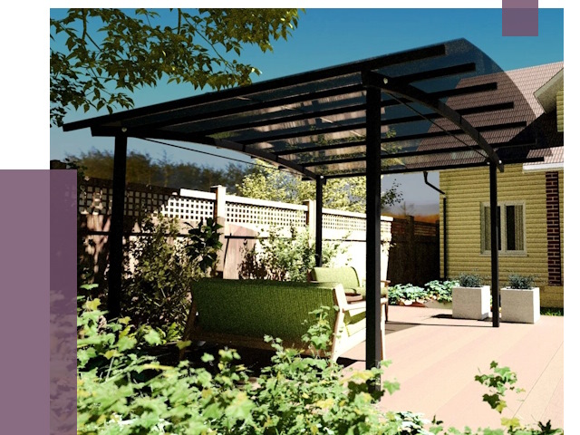 Навесы для террасы в Ростове-на-Доне от 13297 руб. под ключ | ПРОЛЁТ-Рст