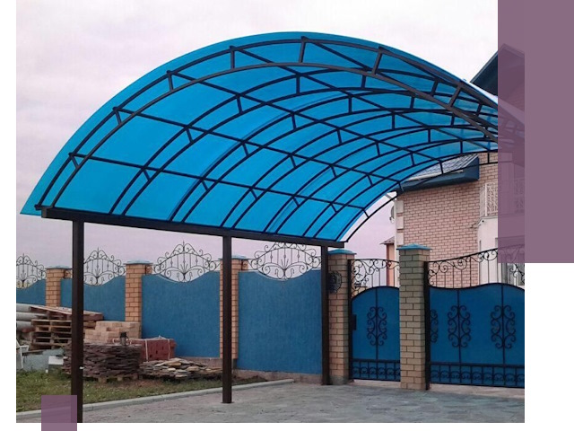 Арочные навесы под ключ в Ростове-на-Доне — изготовление и монтаж
