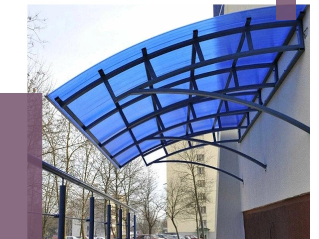 Козырьки из поликарбоната в Ростове-на-Доне от 4380 руб. под ключ | ПРОЛЁТ-Рст