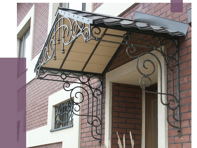 Двускатные козырьки в Ростове-на-Доне под ключ от 13036 руб.