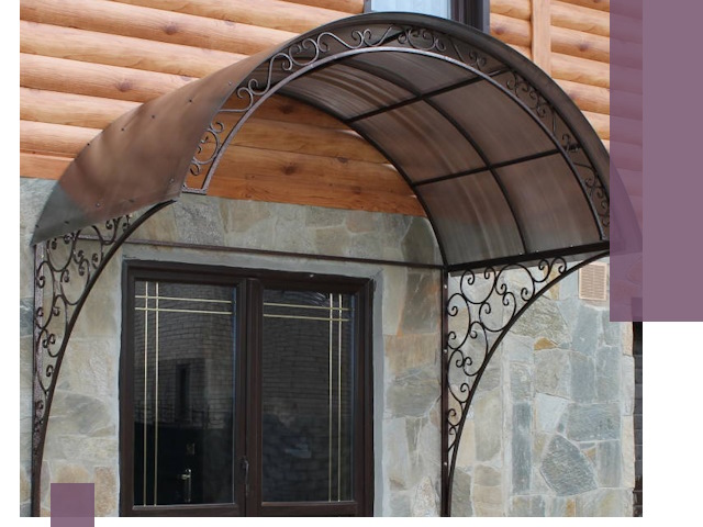 Арочные козырьки под ключ в Ростове-на-Доне: изготовление и монтаж