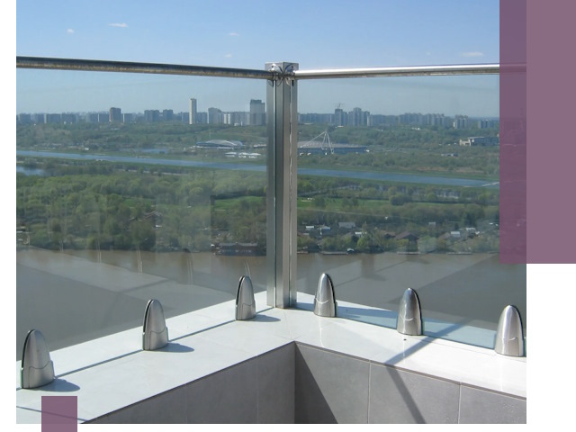 Стеклянные парапеты премиум класса в Ростове-на-Доне для домов и бизнесов